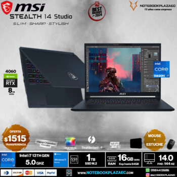 laptop MSI STEALTH 14 STUDIO A13VF – 041US