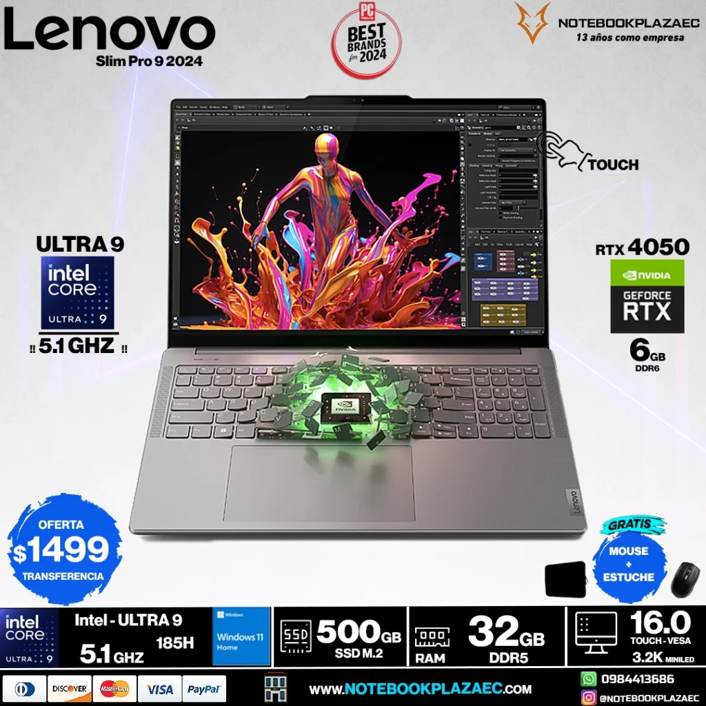 Laptop con 32GB de RAM para tareas exigentes