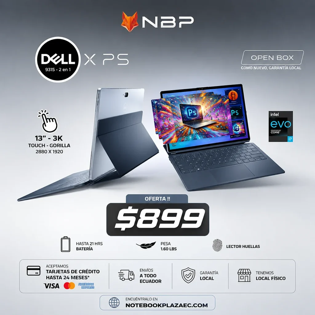 Laptop Dell XPS 13 9315 3K 2 en 1