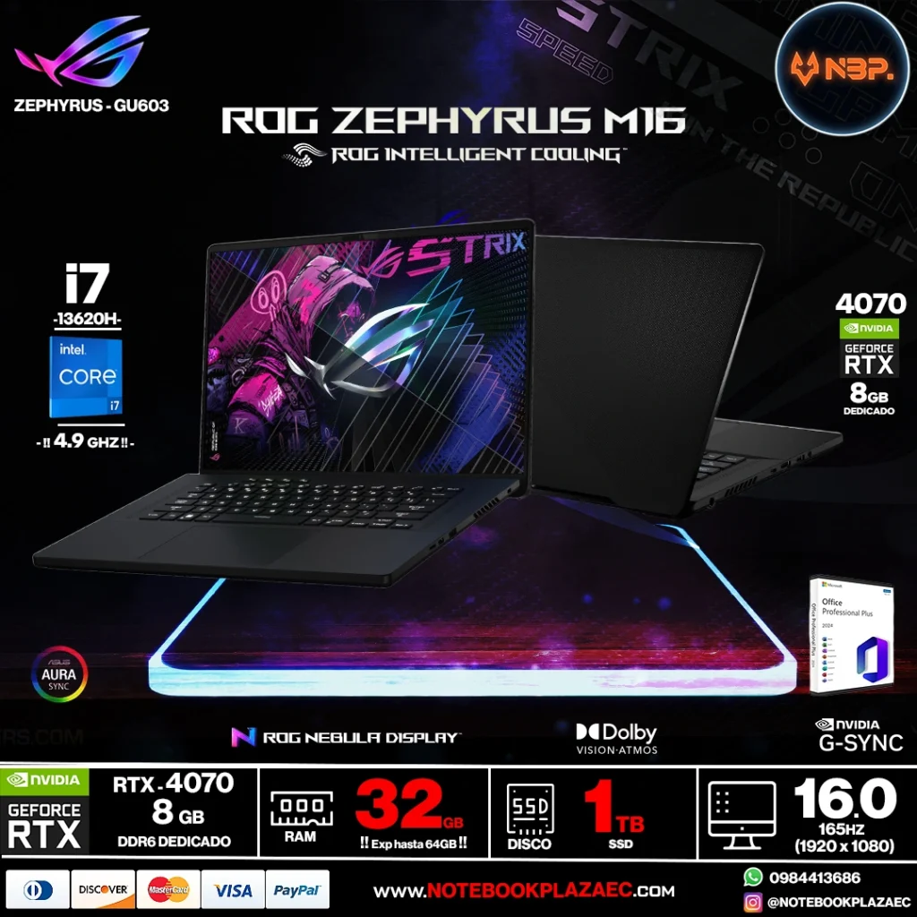 Laptop ASUS ROG ZEPHYRUS G16 GU603VV