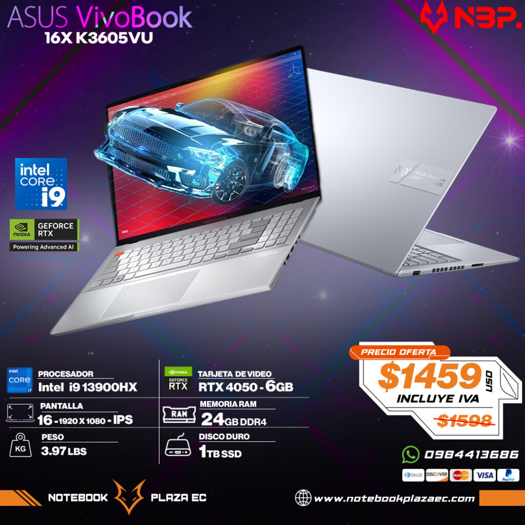 Laptop Asus Vivobook 16X K3605VU