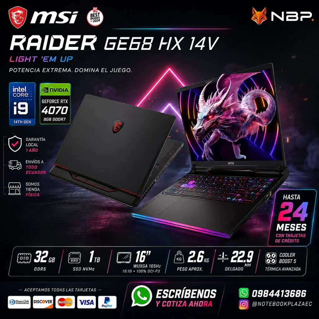 Laptop MSI RAIDER GE68HX 14V