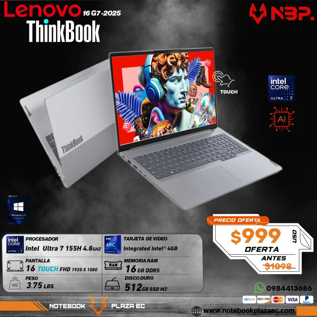 Laptop LENOVO-THINKBOOK-16-G7