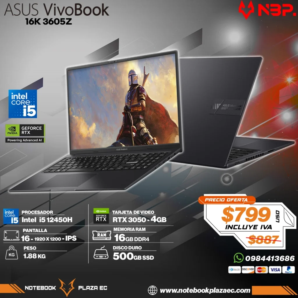 Laptop ASUS Vivobook K3605ZC