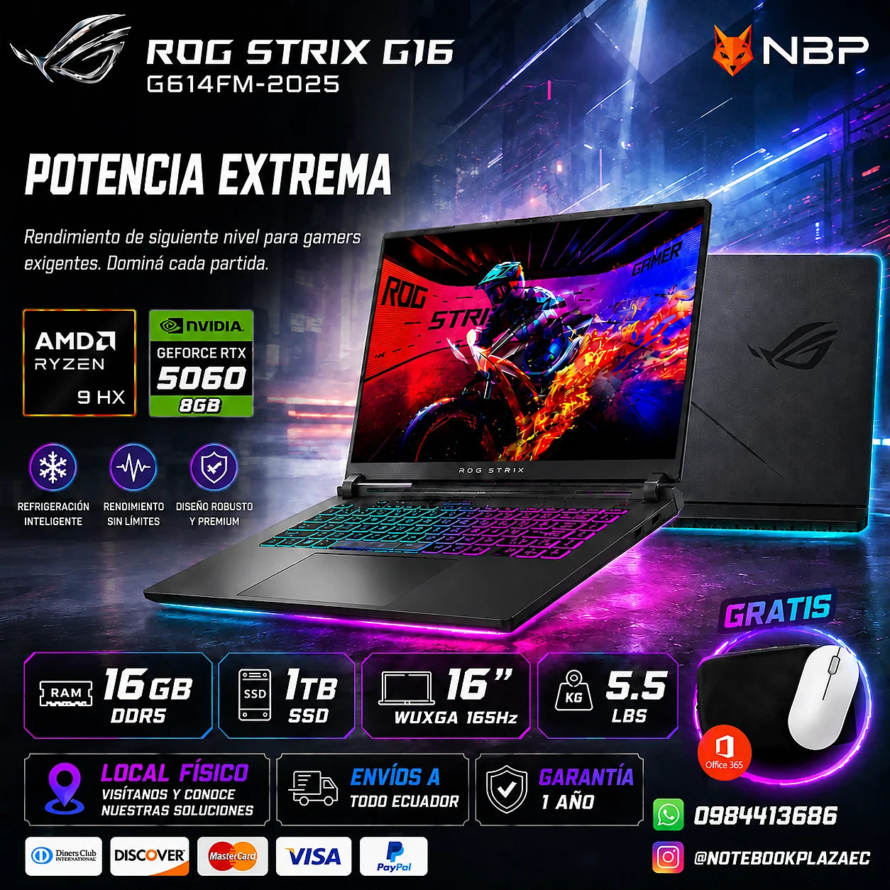 Laptop ASUS ROG Strix G16 G614FM