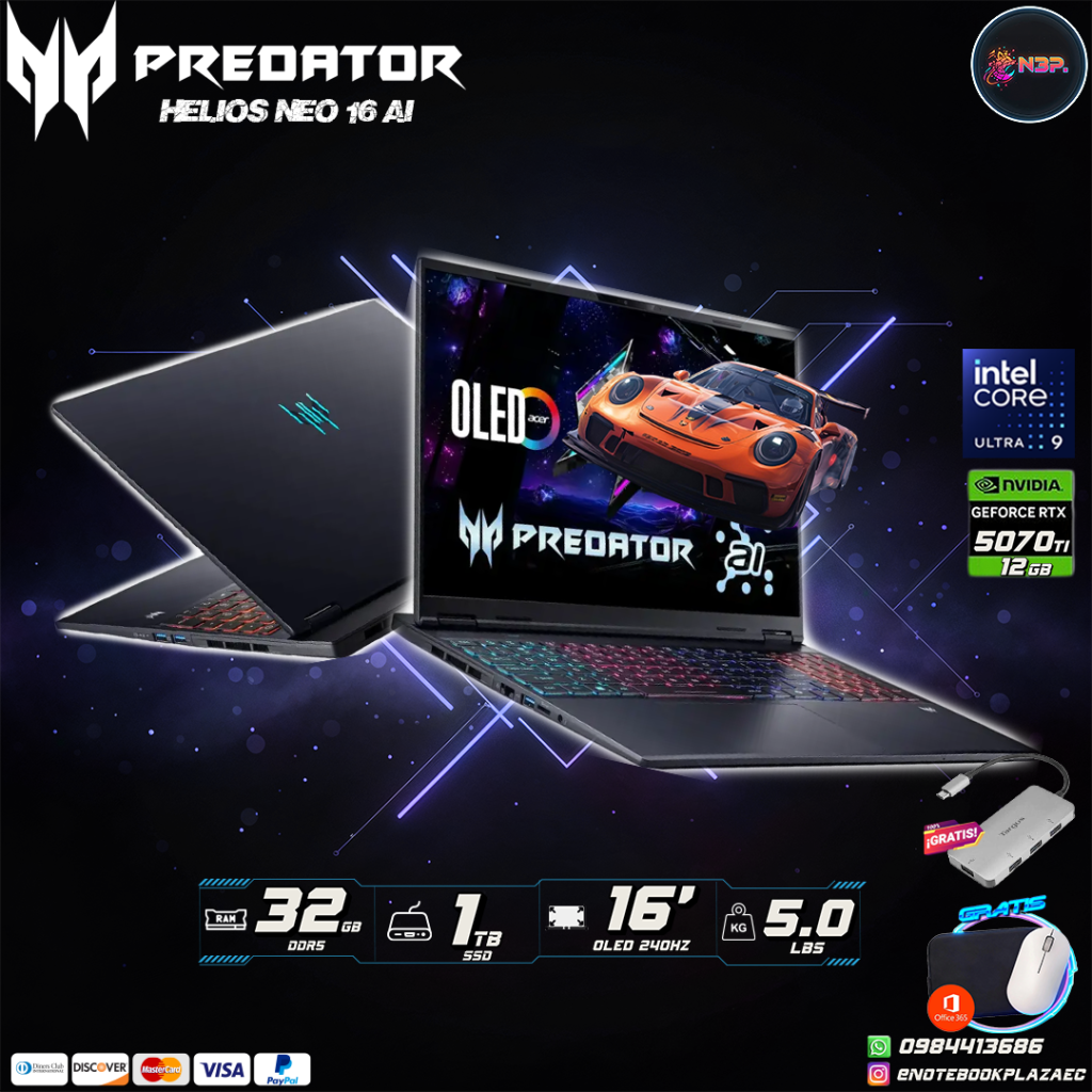 Laptop Acer Predator Helios Neo 16S AI