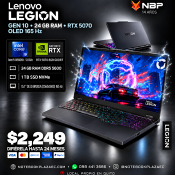 Laptop Lenovo Legion 5i OLED (2025) – Intel Core i9-14900HX, RTX 5070 8GB, 24GB RAM, 1TB SSD, 15.1" OLED WQXGA 165Hz