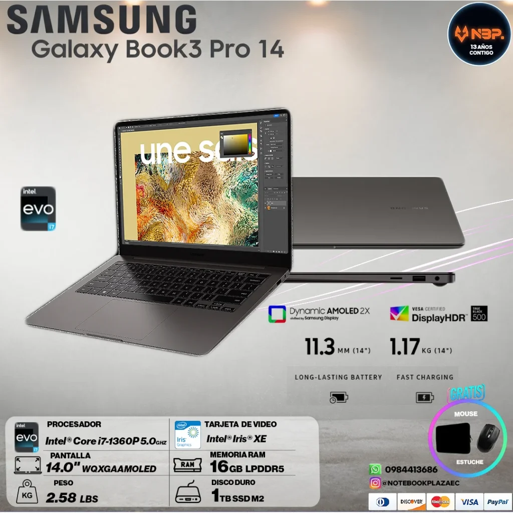 Laptop Samsung Galaxy Book3 Pro 14
