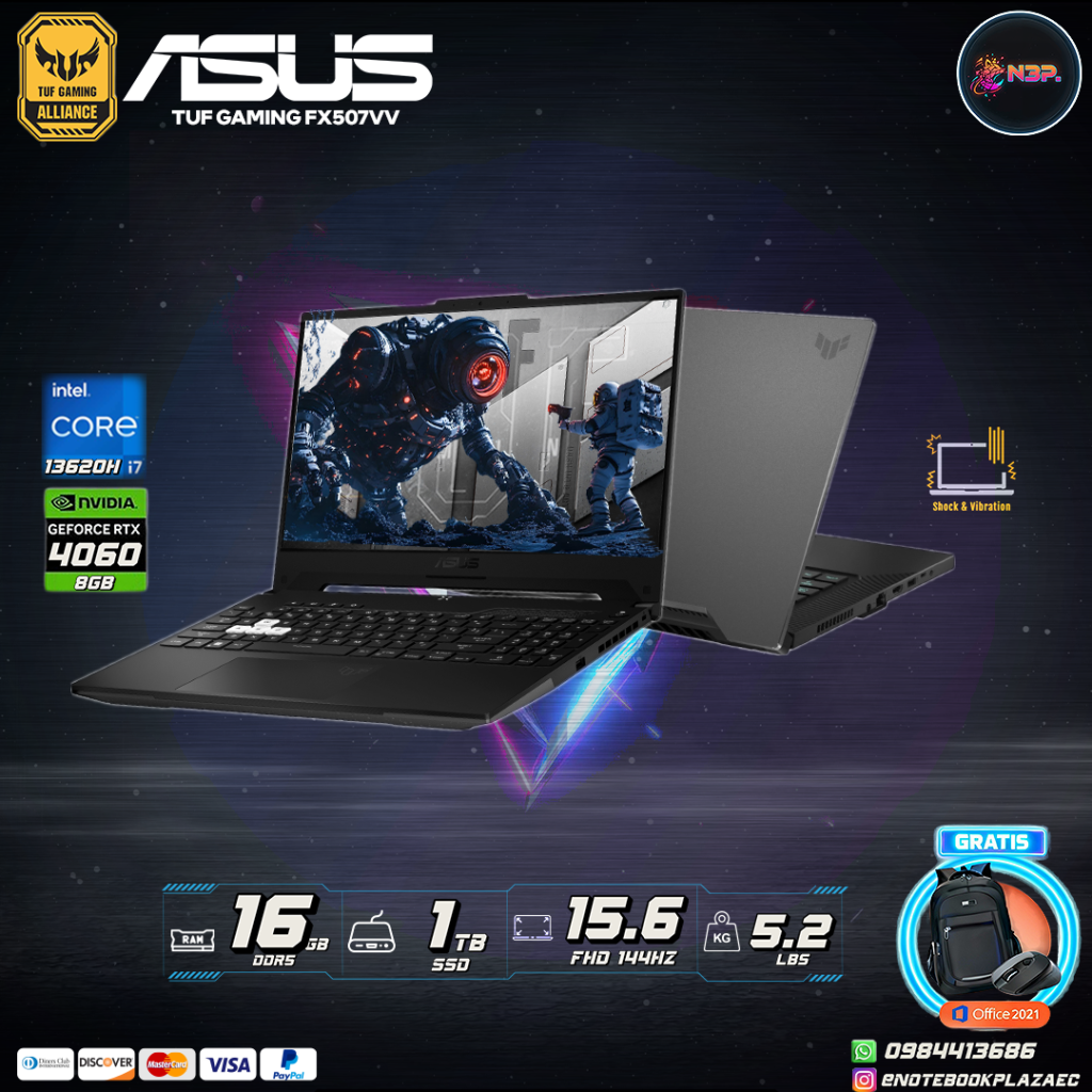 Laptop Asus TUF F15 FX507VV
