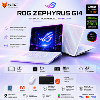 Laptop ASUS ROG Zephyrus G14 GA403UM – Ryzen AI 9 270, RTX 5060 8GB, 16GB RAM, 1TB SSD, 14" OLED 3K 120Hz