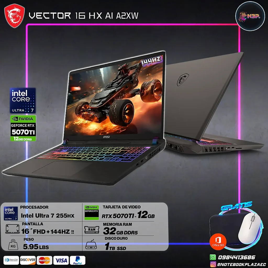 Laptop MSI Vector 16 HX AI A2XWHG