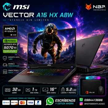 Laptop MSI Vector A16 HX A8WHG