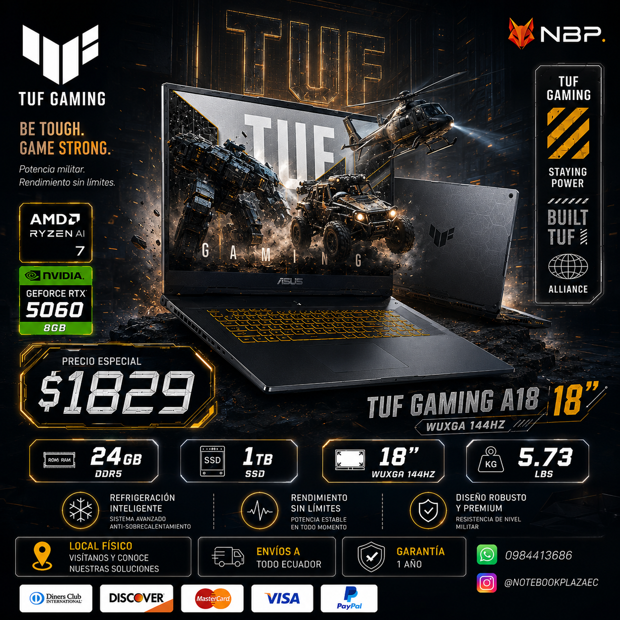 Laptop Asus TUF 18 FA808UM