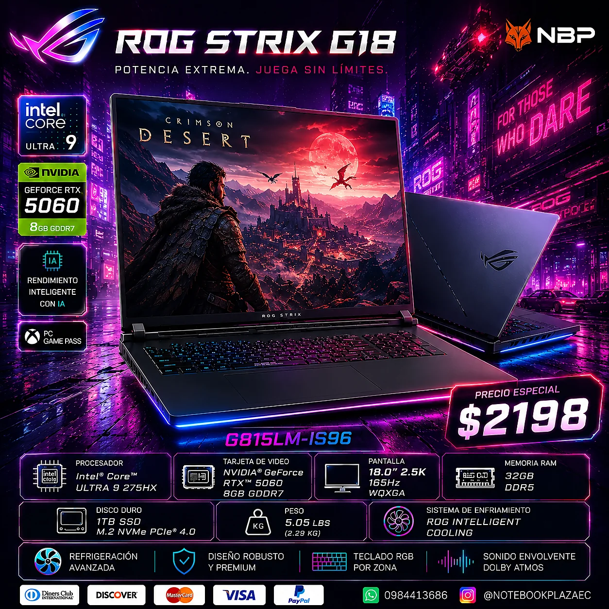 Laptop Asus ROG Strix G18 G815LM