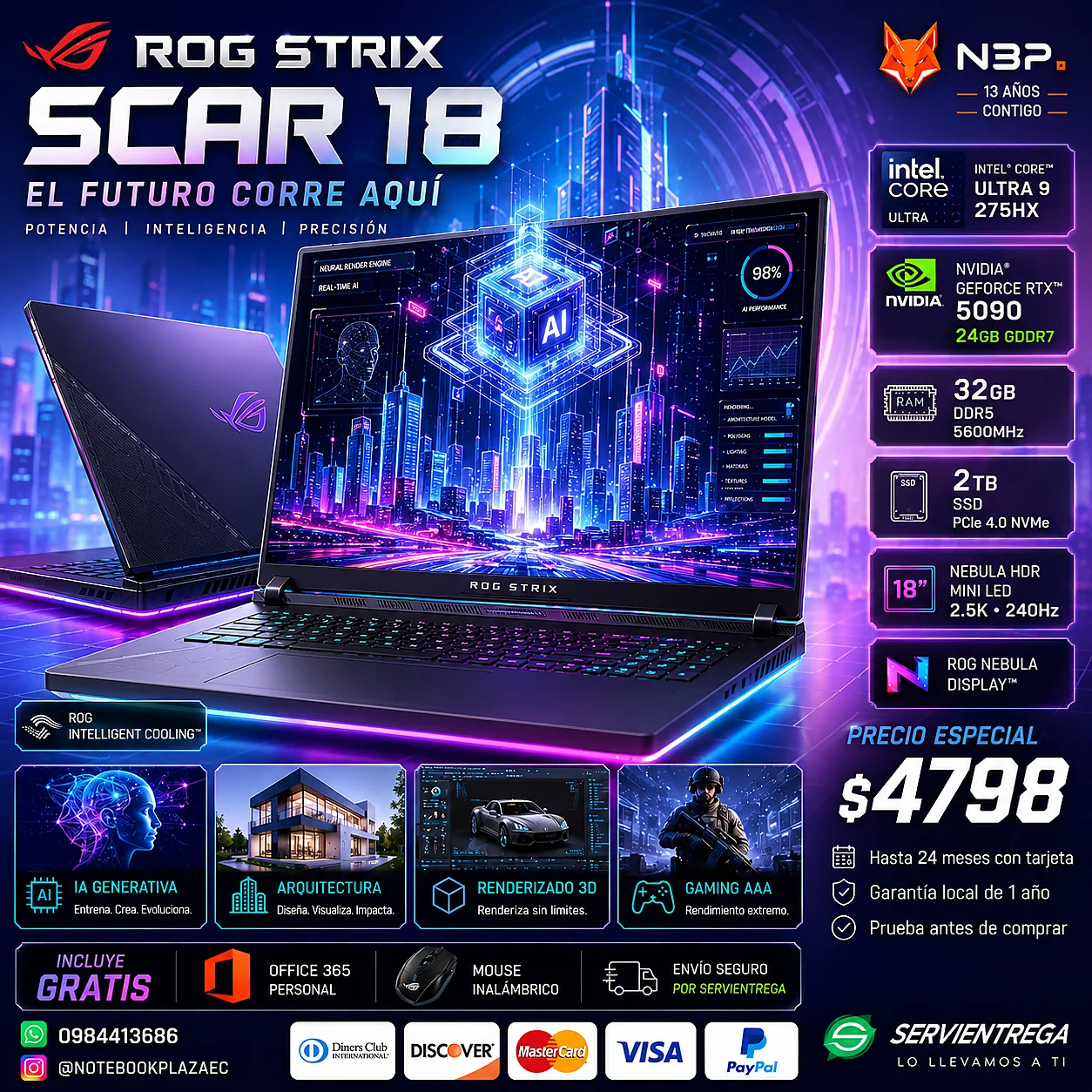 Laptop ASUS ROG STRIX 18 G835