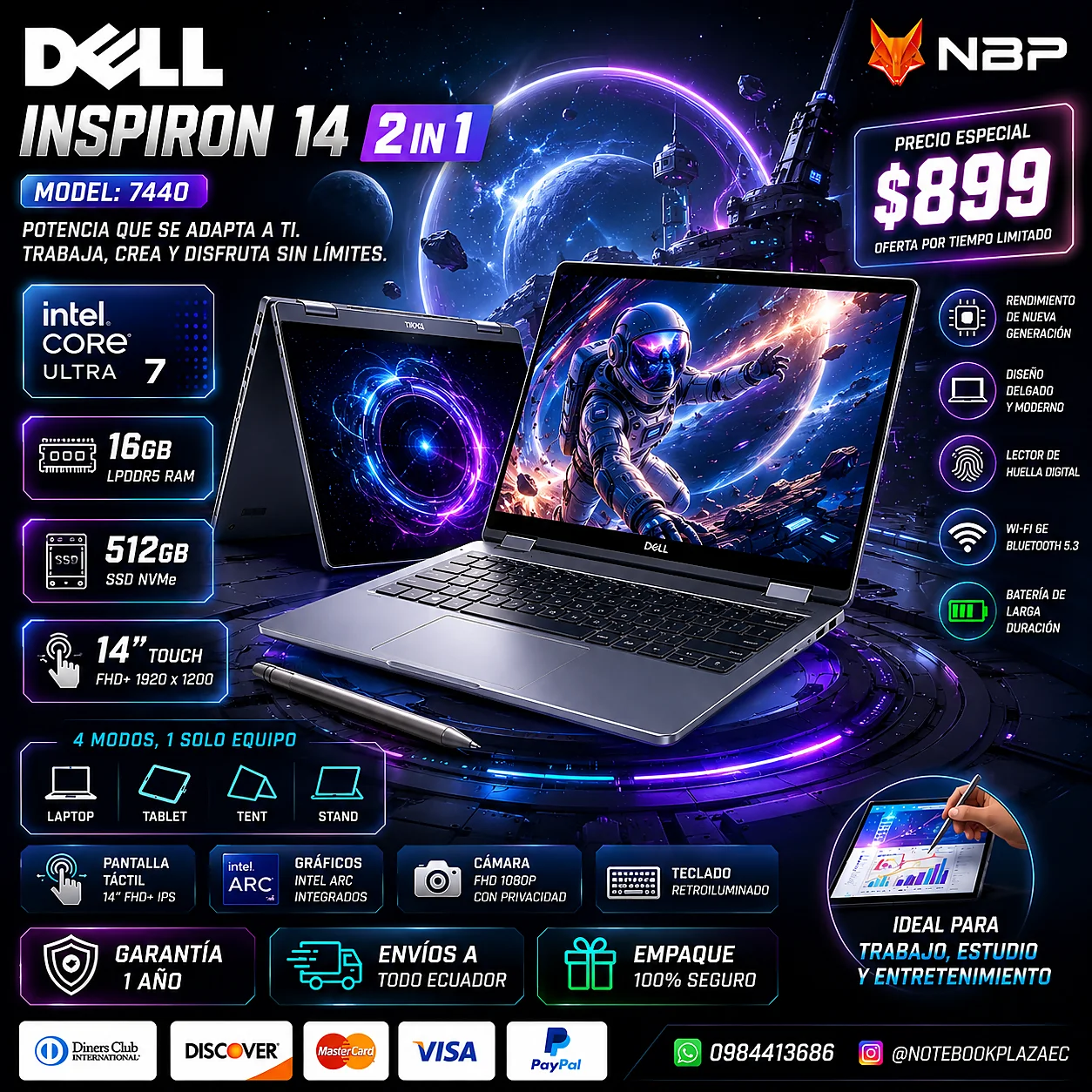 Laptop Dell Inspiron 14 7440