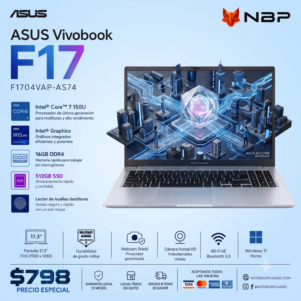 Laptop ASUS Vivobook 17 F1704VAP