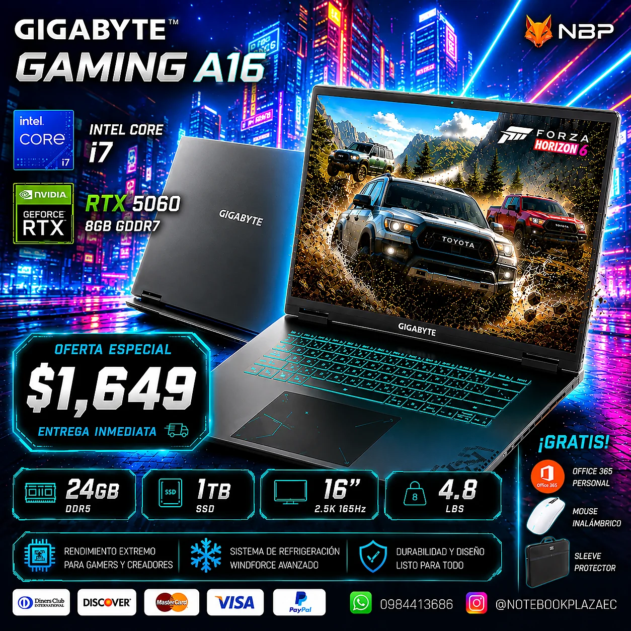 Laptop Gigabyte A16