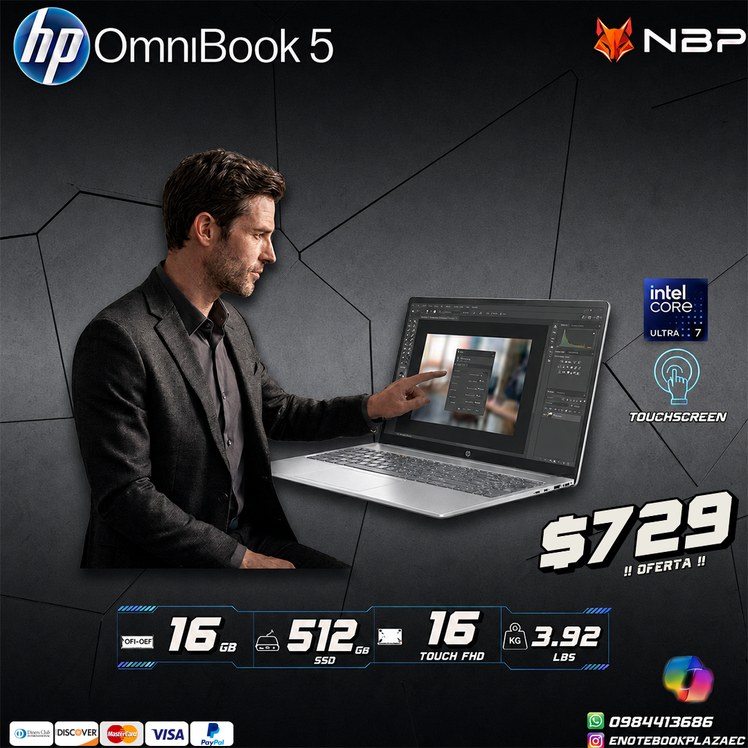 Laptop HP Omnibook 5 16-AF1001NR