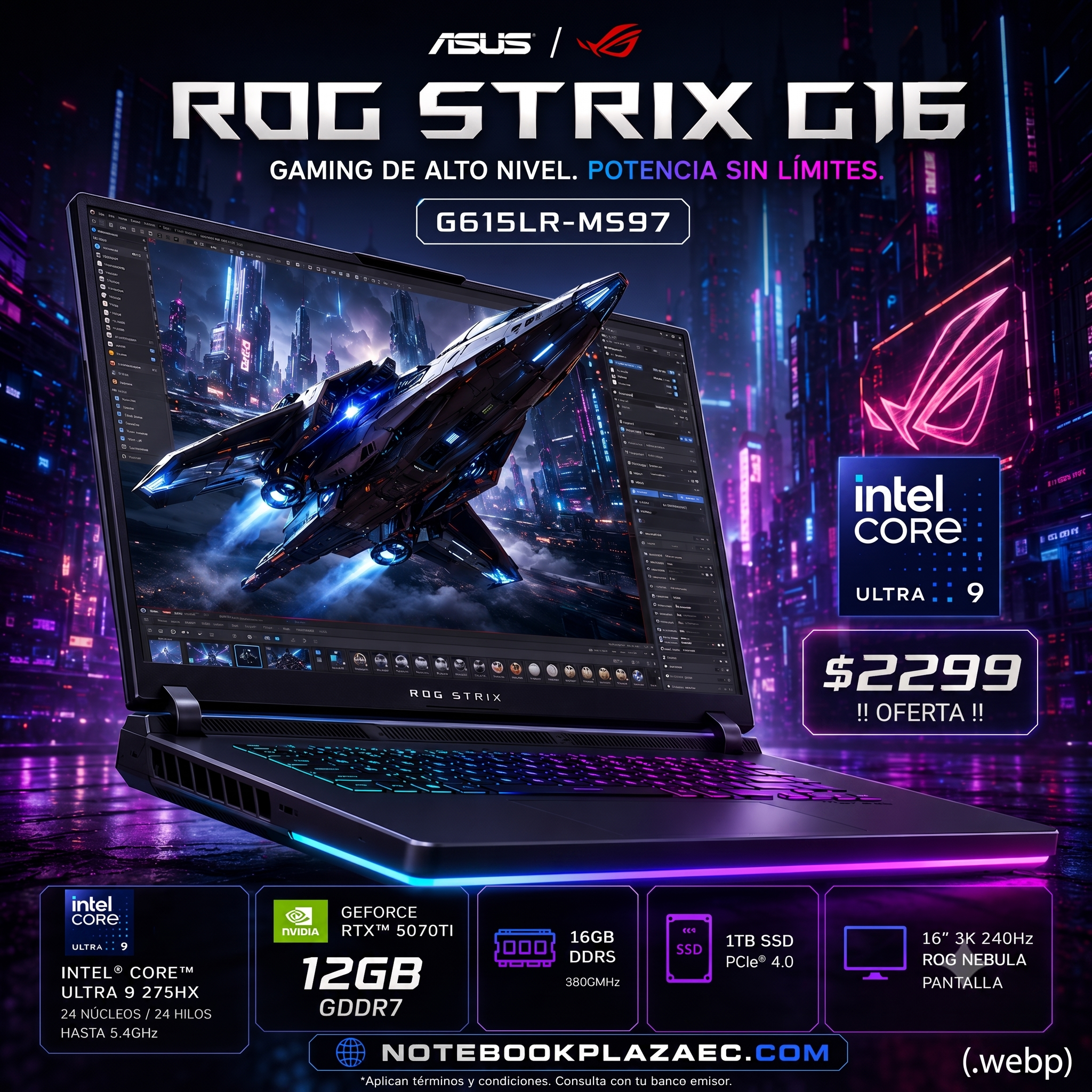 Laptop ASUS ROG Strix G16 G615LR-MS97
