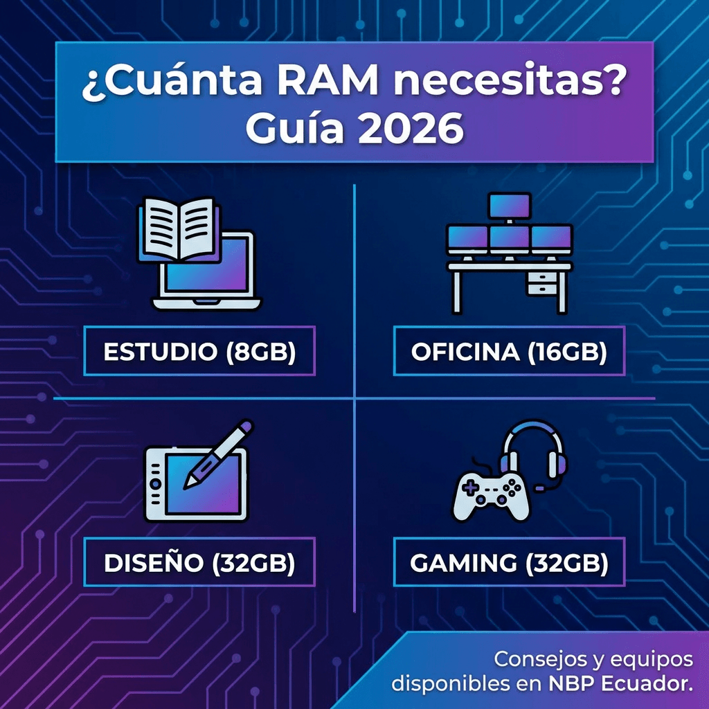 ¿Cuánta RAM necesitas realmente en 2026? Guía según tu uso
