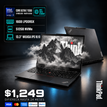 Laptop Lenovo ThinkPad X13 Gen 5 – Core Ultra 7 155U, 16GB RAM, 512GB SSD, 13.3″ WUXGA
